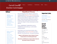 Tablet Screenshot of carrollcountytnelections.com